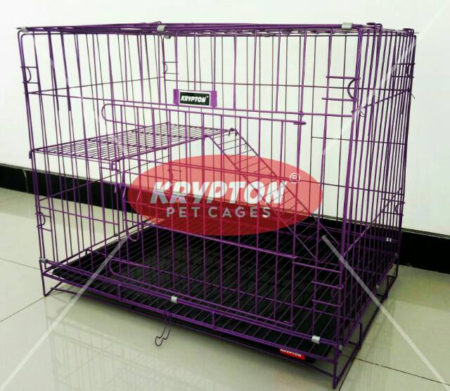 Kandang Kucing Anjing Kelinci Besi Lipat Tebal Ukuran 60x40x50 Anti Karat Kualitas Bagus BERAT  4KG