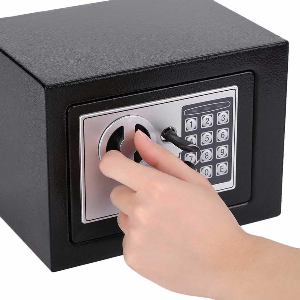 (BISA COD) Taffware Brankas Mini Electric Password Safe Deposit Box 4.6L - 17E [Hitam]