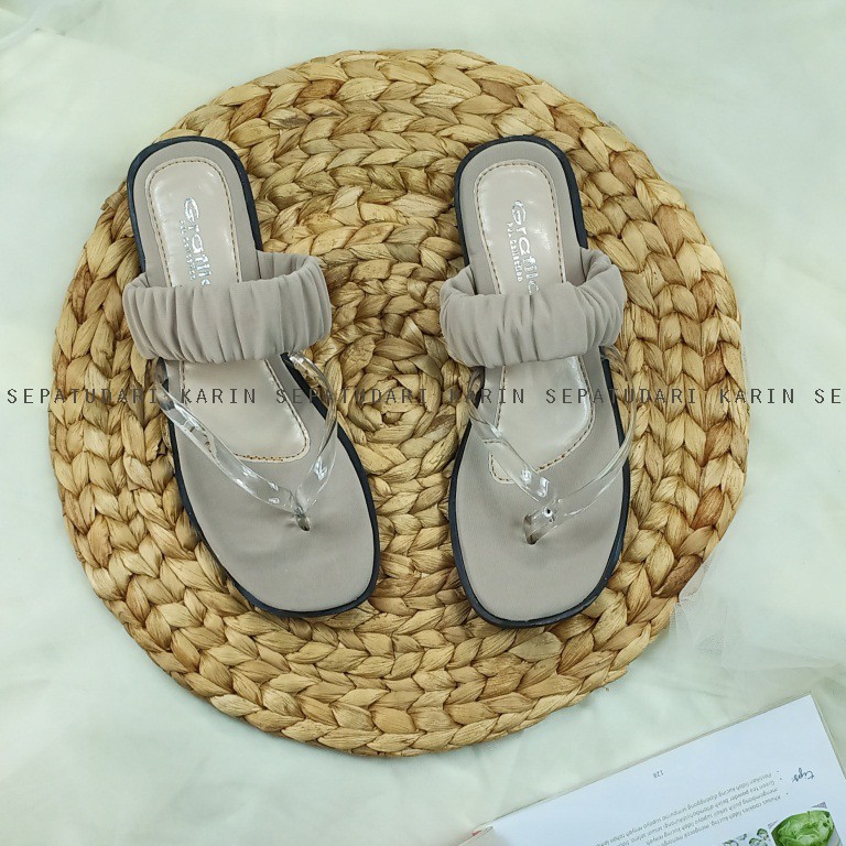 Sepatudari Karin Real PIc Sandal flat wanita Model Jepit KR SDF0044