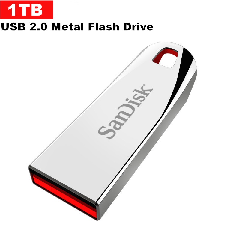 Flash Disk USB 2.0 1TB Kecepatan Tinggi Bahan Metal Anti Air