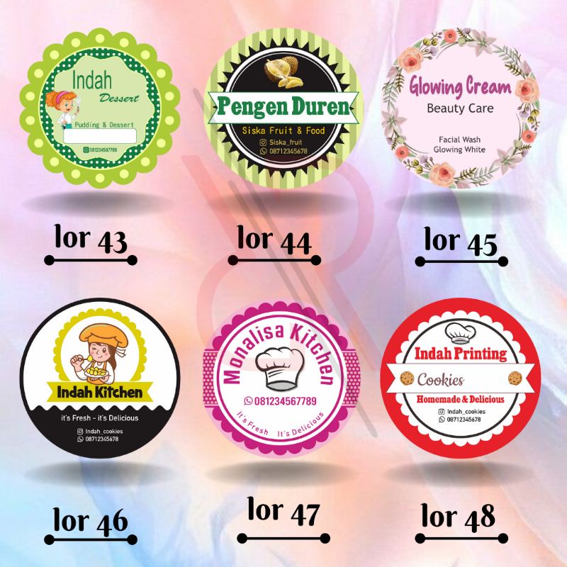 

Termurah Cetak Stiker Logo Kemasan Produk Baju Fashion Catering Makanan Minuman Logo Olshop