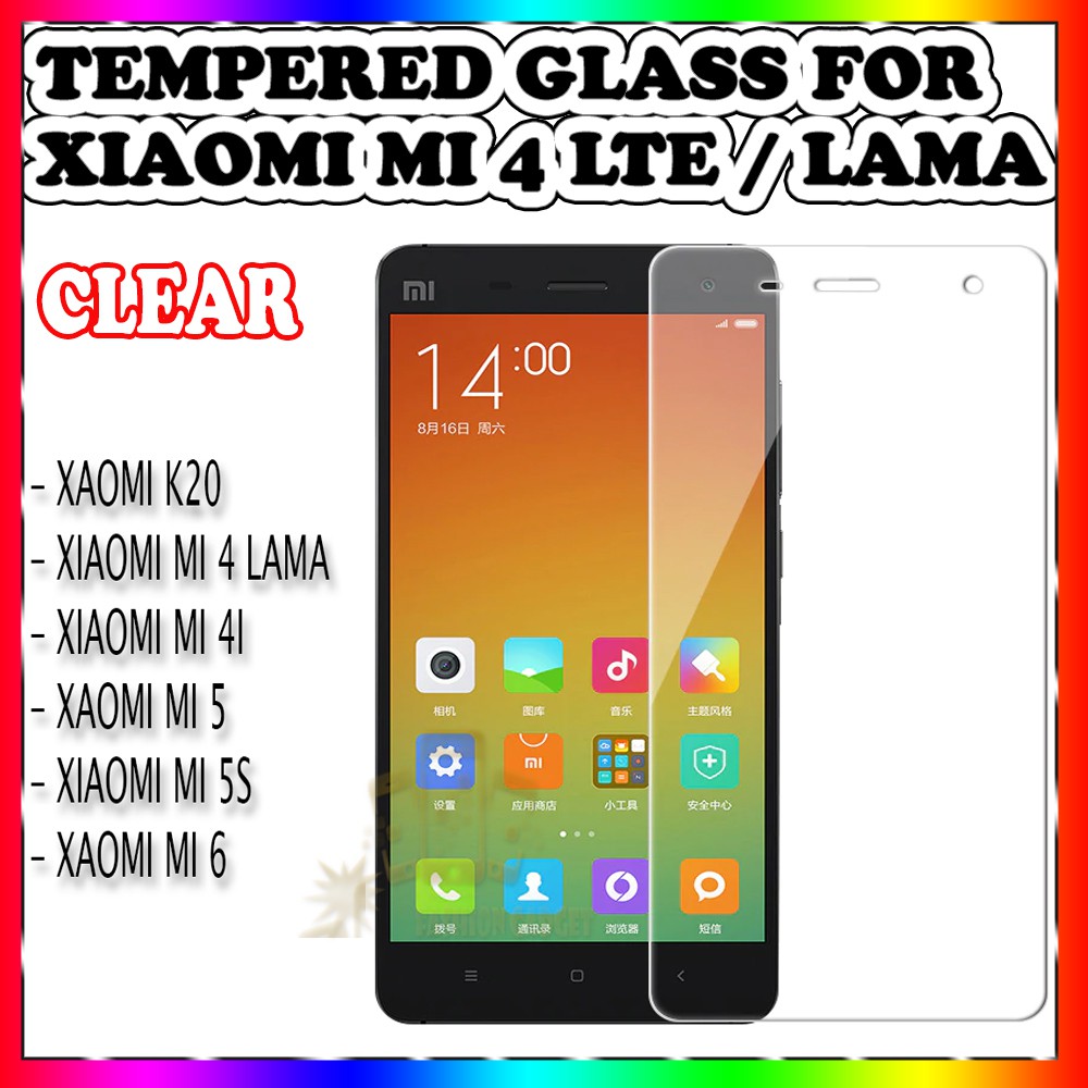 TEMPER GLASS XIAOMI K20 / XIAOMI MI 4 LAMA / XIOAMI MI 4I / XIOAMI MI 4S / XIOAMI MI 5 / XIAOMI MI 5S/ ANTI GORES KACA TEMPER GLASS