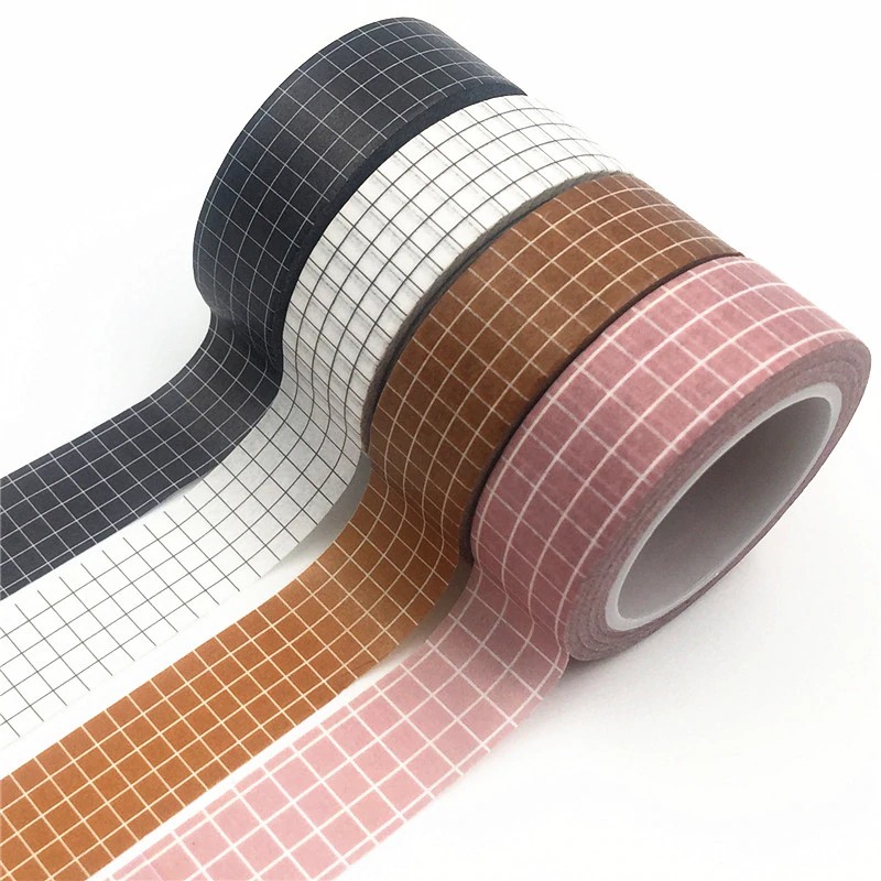 

Best IMPORT 10M Black and White Grid Washi Tape Japanese Paper DIY Planner Masking Tape Adhesive