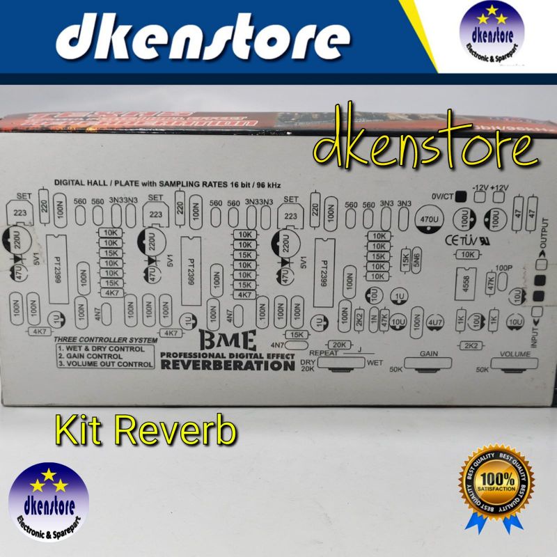 Kit Reverb 3 Potensio Efek Digital Echo