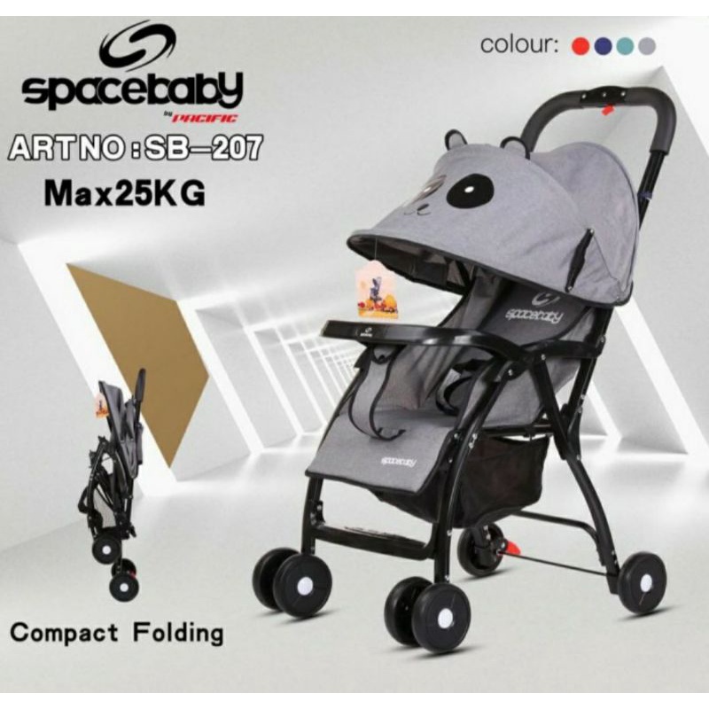 Baby Stroller Kereta Bayi Space Baby SB-207&amp;SB 214 Reversible Stir Bisa 2 Arah 3 in 1 Duduk Rebahan Tidur