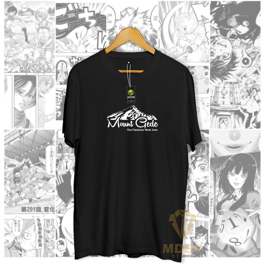 Kaos Gunung Gede kaos pendaki outdoor kaos distro pria wanita mdev store