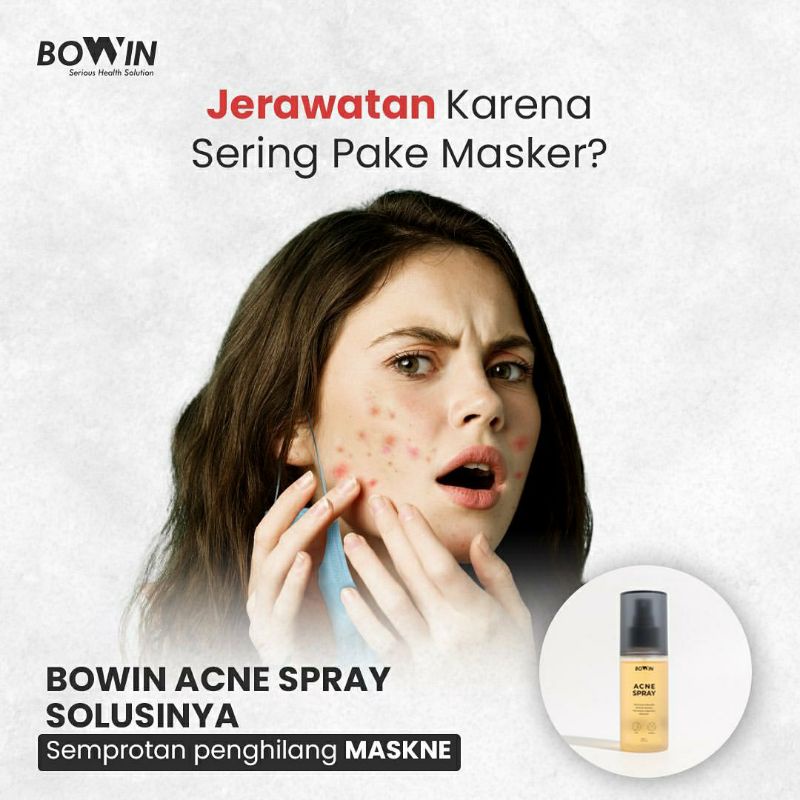 BOWIN Acne Spray ~ Obat Jerawat untuk Maskne, Back &amp; Chest Acne 75ml