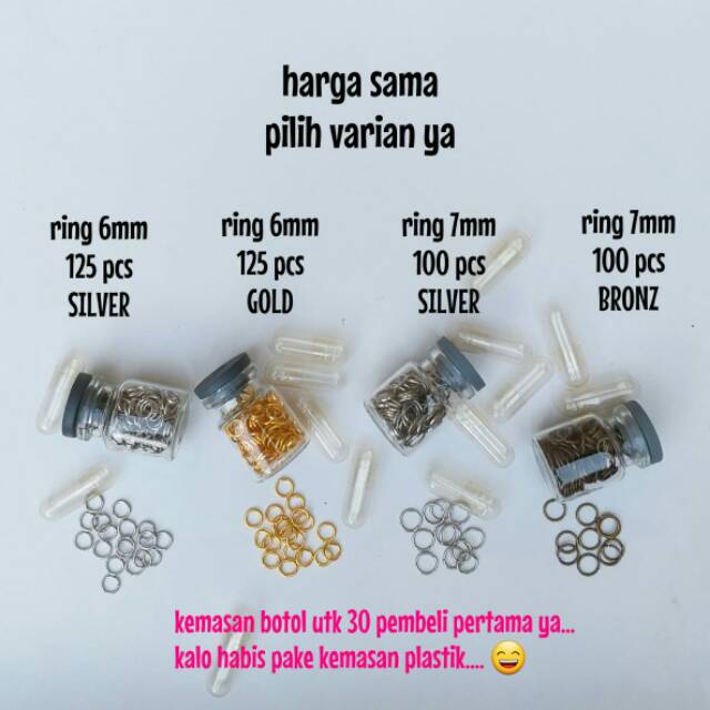 Jump ring 6mm 7mm ring untuk capsulove