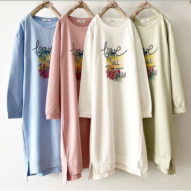 tunik kaos import premium tebal/long tunik