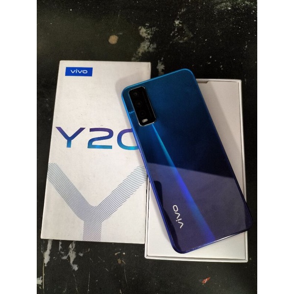 hp seken vivo y20 3/64gb lengkap