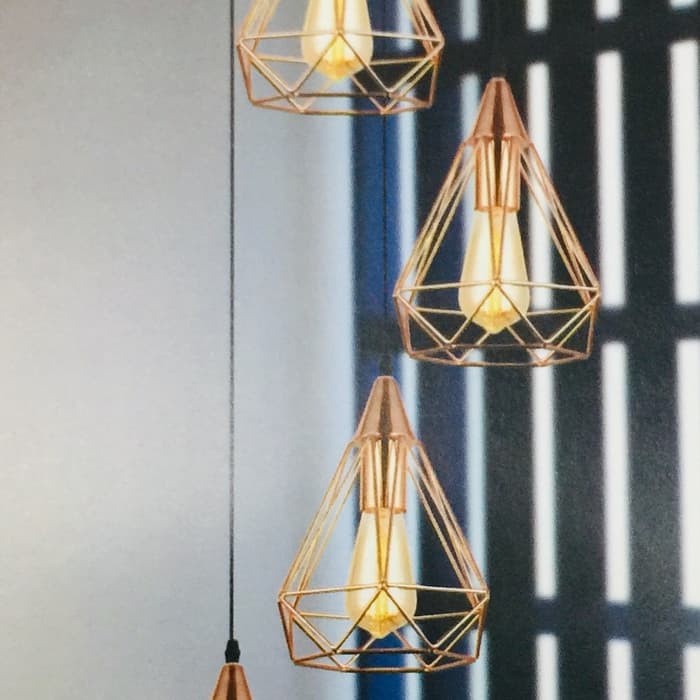 LAMPU GANTUNG HIAS MINIMALIS VINTAGE 5 LAMPU