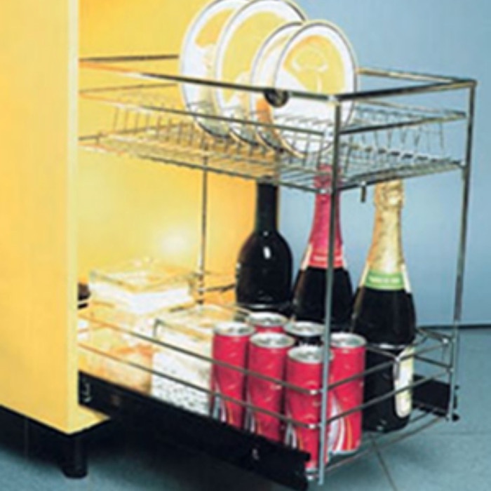Rak Botol - Rak Botol Tarik Stainless 40Cm Vitco Xc 29021