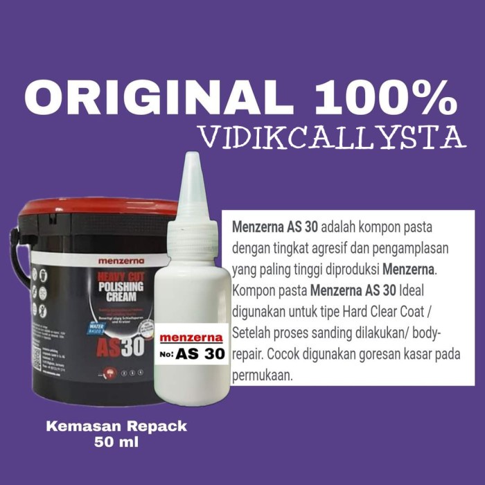 MENZERNA AS30 AGGRESSIVE COMPOUND COMPON KOMON CREAM REPACK ORI