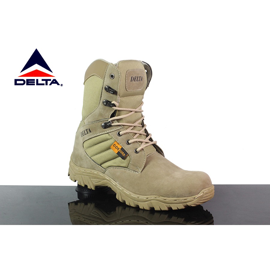 Sepatu pria delta cordura tactical gurun cream tinggi 8 inci safety tracking original suede