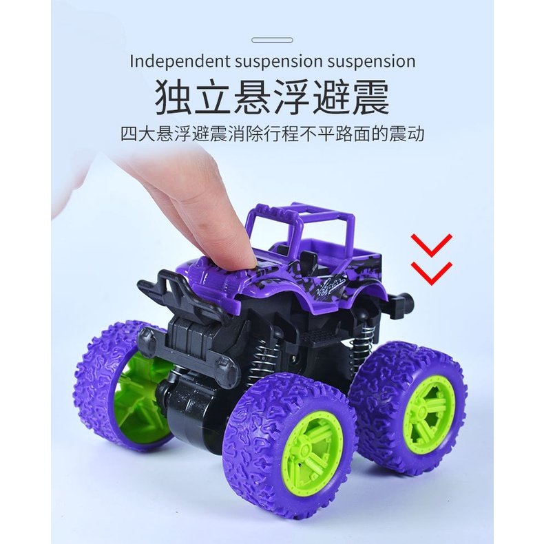 HBS 109 Monster Zap Mainan Mobil Jip anak Off Road 4 Drive Inertial Bigfoot 360 derajat
