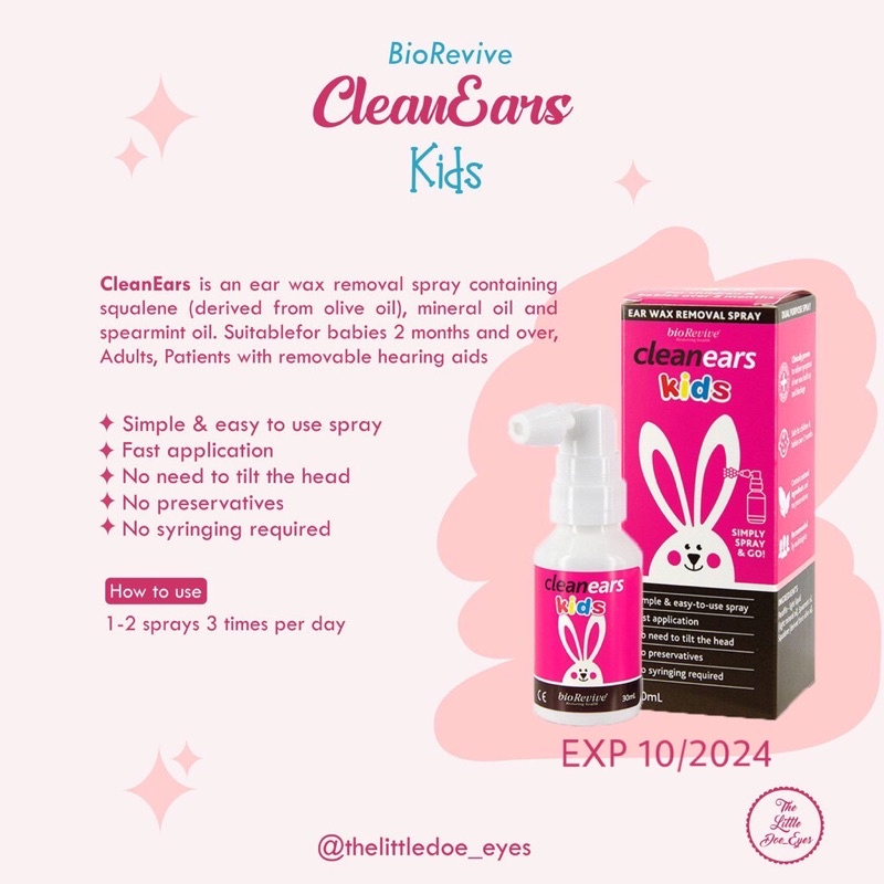 [READY] BioRevive Clean Ears Kids EXP 07/2025