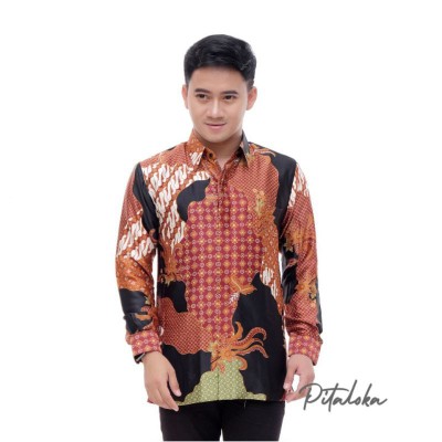Kemeja Batik Semi Sutra Silky Premium Puring Istimewa