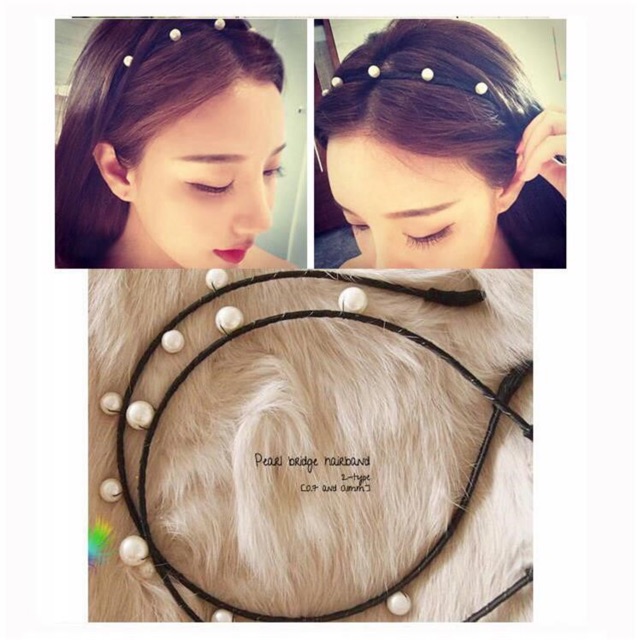 Bando wanita Mutiara simpel Korea