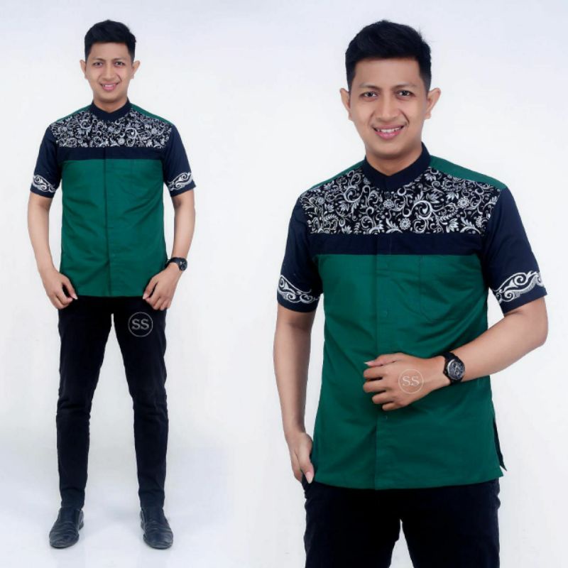 Baju Koko Kombinasi Batik Size M, L, XL ( ORIGINAL )