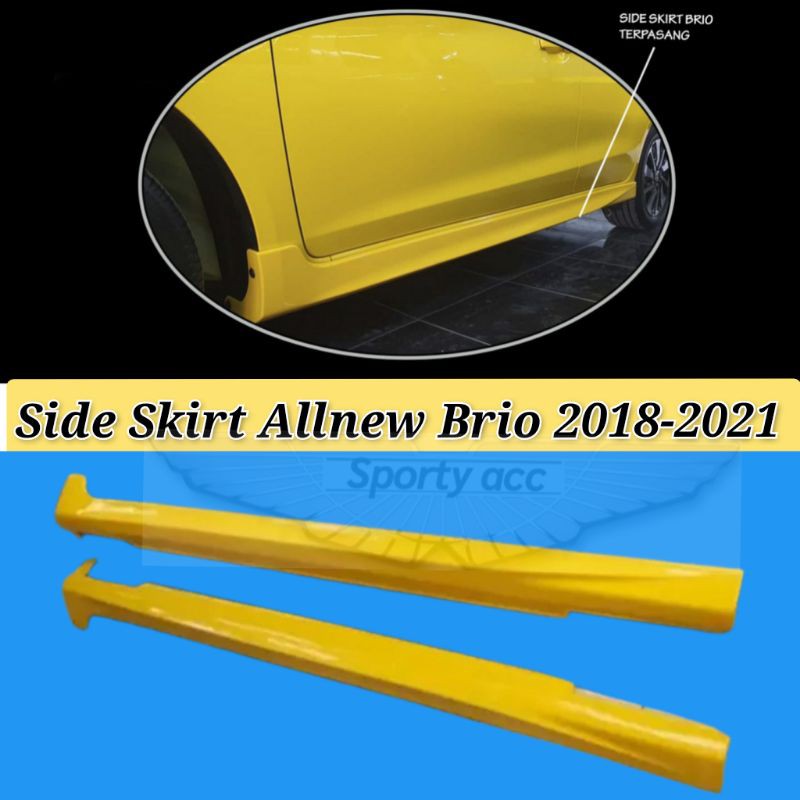 Side skirt Bodykit samping allnew Brio 2018-2022 plastik ABS