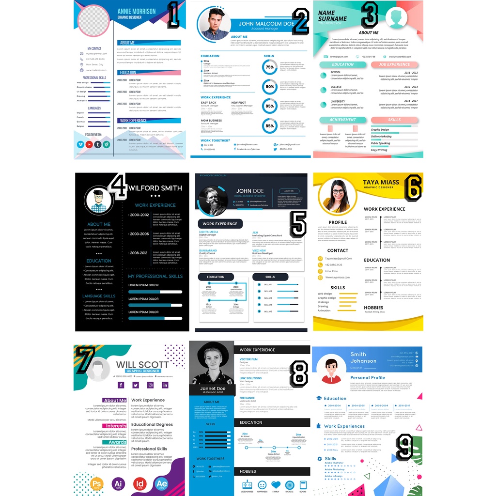 

Template Design CV (Curiculume Vitae) Yang Menarik dan Tetap Profesional