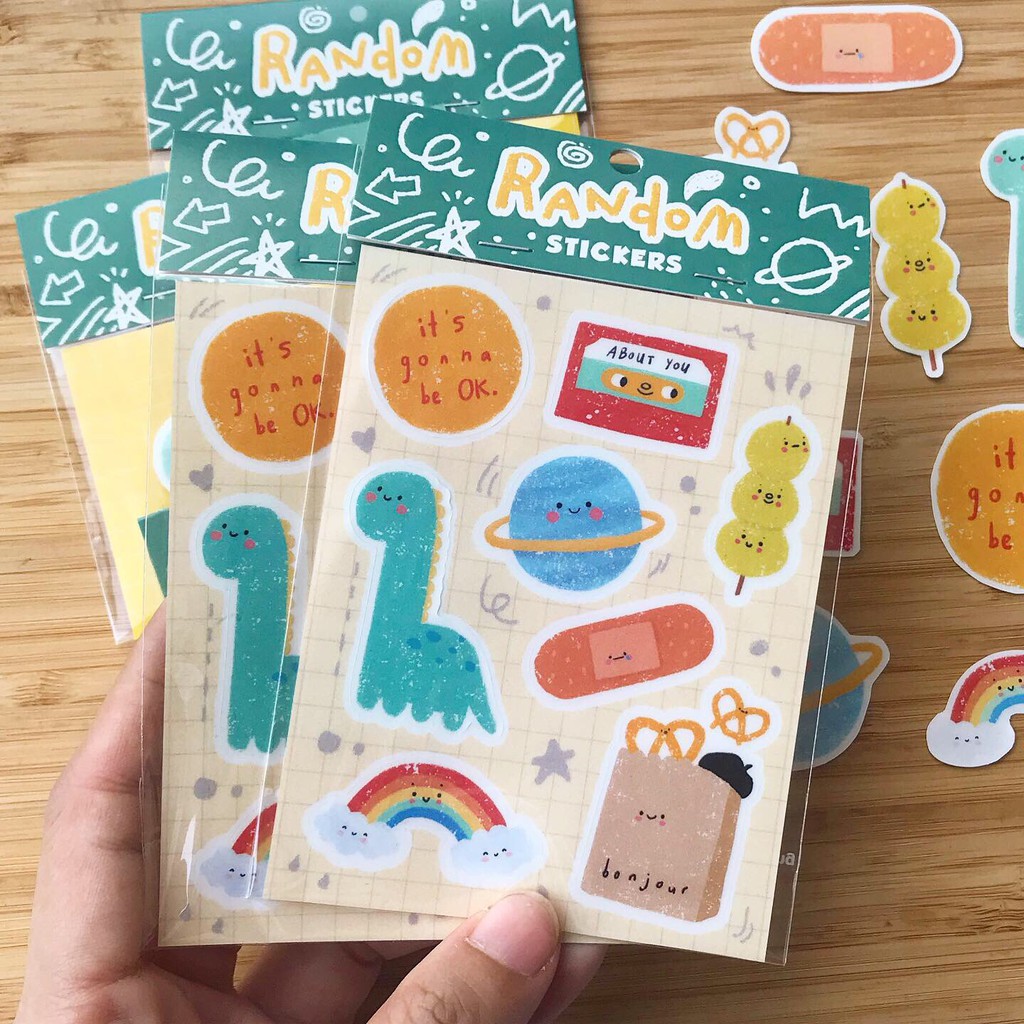 MENTOL ART Sticker Set Die Cut / Kiss Cut - Stiker Ilustrasi-Random Stuff
