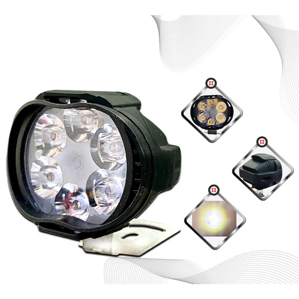 Lampu Tembak 6 Mata Plastik Waterproof Spot Flood PLX Merk ICC