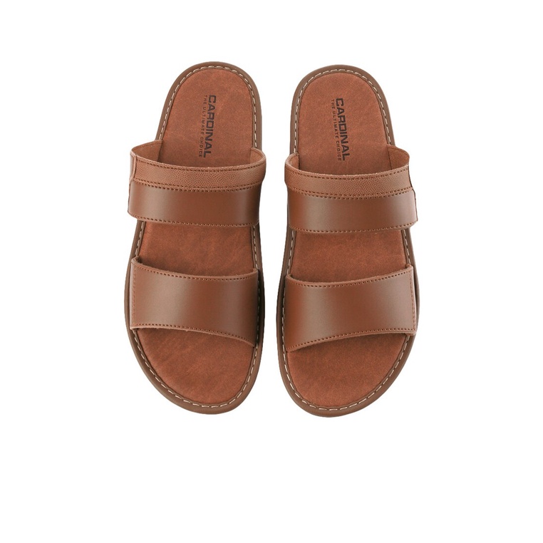 SANDAL SLIDE PRIA CARDINAL ORIGINAL CASUAL TERBARU COKLAT CA05