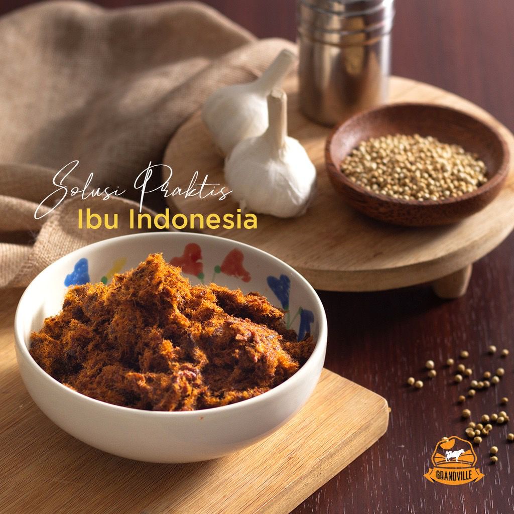 GrandVille Abon Ayam - Abon Daging Sapi - Abon Ikan Menu Tambahan MPasi - Rasa Spicy &amp; Original Premium