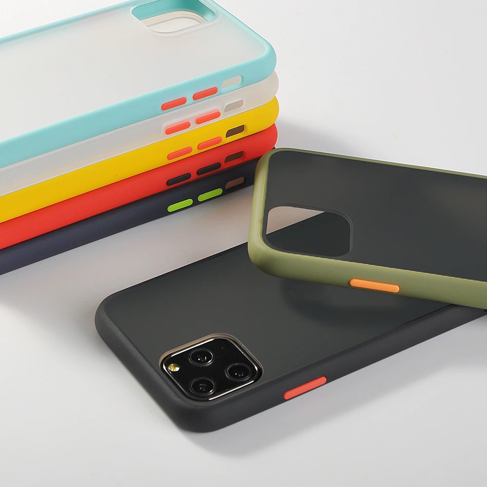 IPHONE 11 Case Glass Bumper Candy Hybrid Soft Hard Frosted Casing