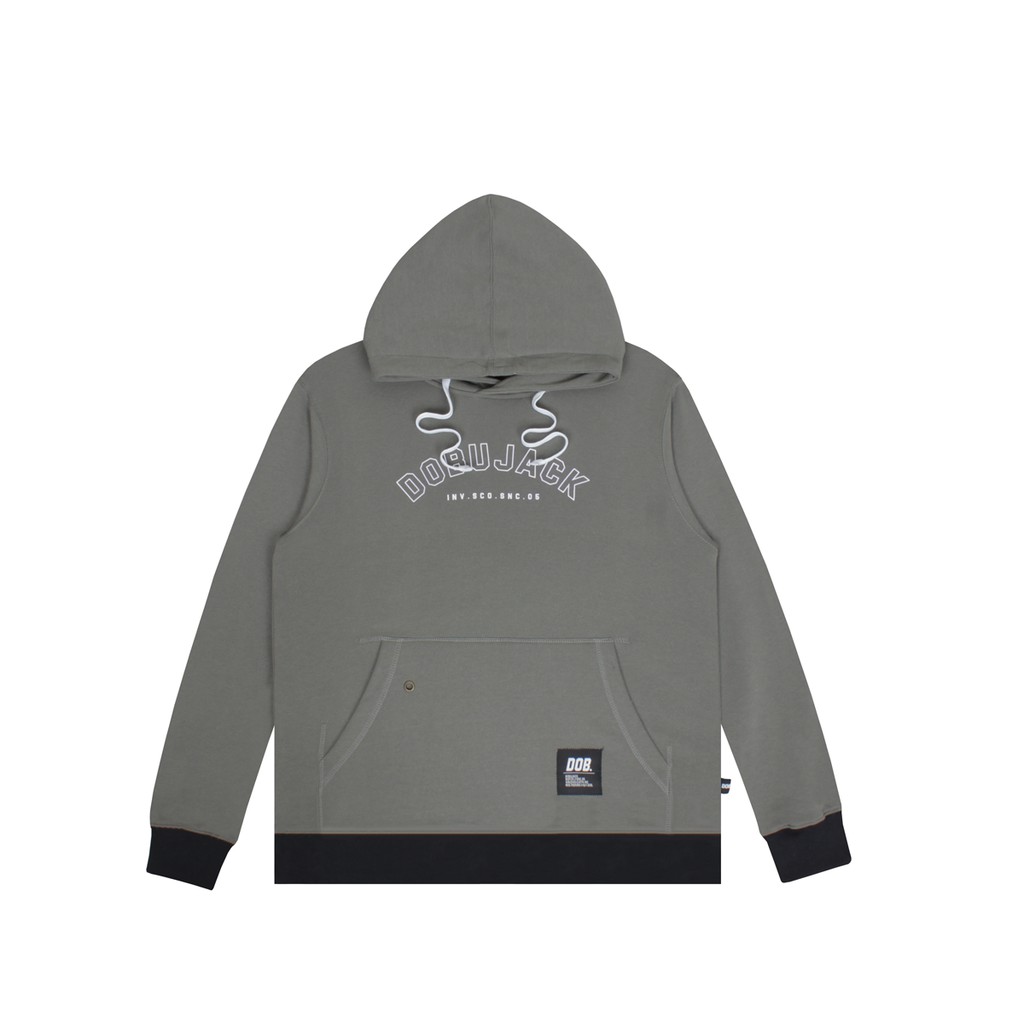 Dobujack Hoodie Curve Logo Grey