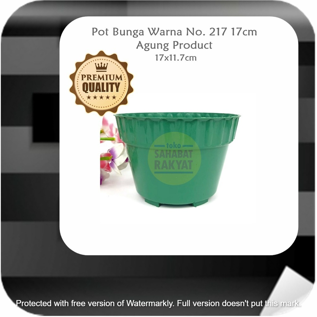 RML764W CMR-Pot Bunga No.217 Warna Bulat Agung Product 17 cm