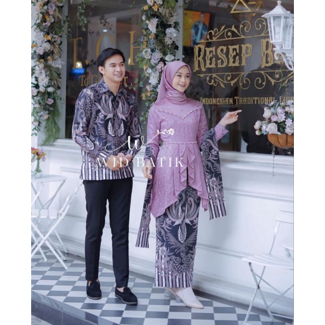 LAVEYA SETELAN KEBAYA COUPLE BATIK KEBAYA CEWE COWO ARUNIKA SETELAN KEBAYA BAJU SARIMBITAN TUNANGAN BAJU WISUDA TERBARU BAJU TRADISIONAL JAWA COUPLE LEBARAN TERBARU KOPEL COWO CEWE