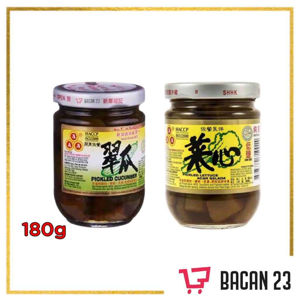 AAA Pickled Cucumber Lettuce (180gr) / Acar Mentimun / Bacan 23 - Bacan23