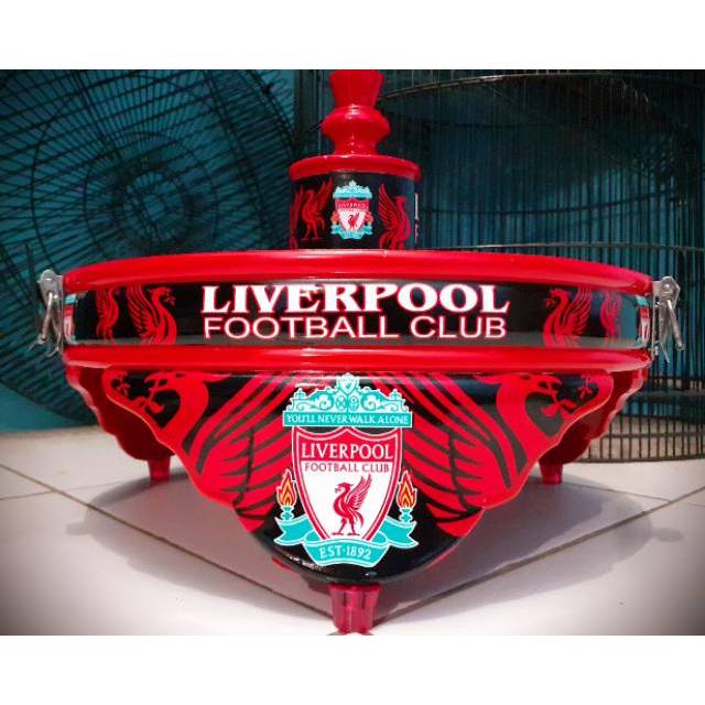 Tebok Lovebird Pvc Motif Liverpool Sangkar Kandang Burung Love