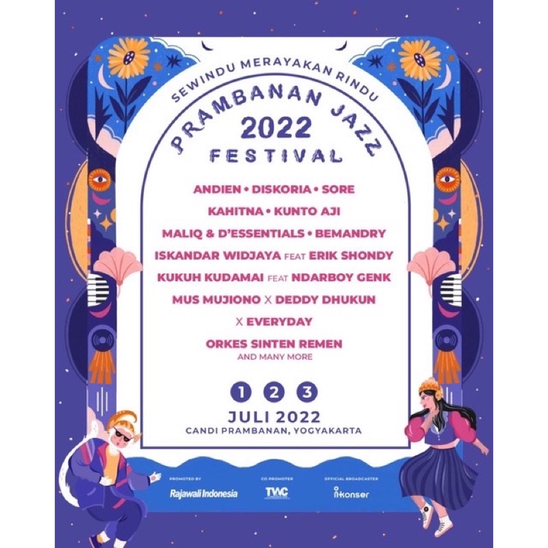 TIKET PRAMBANAN JAZZ FESTIVAL 2022 | 2 TIKET DAY3