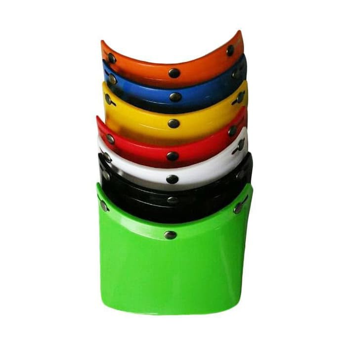 SALE Topi Pet FINO Panjang Helm Classic Bogo Retro Vespa Cakil Cross biru - Putih