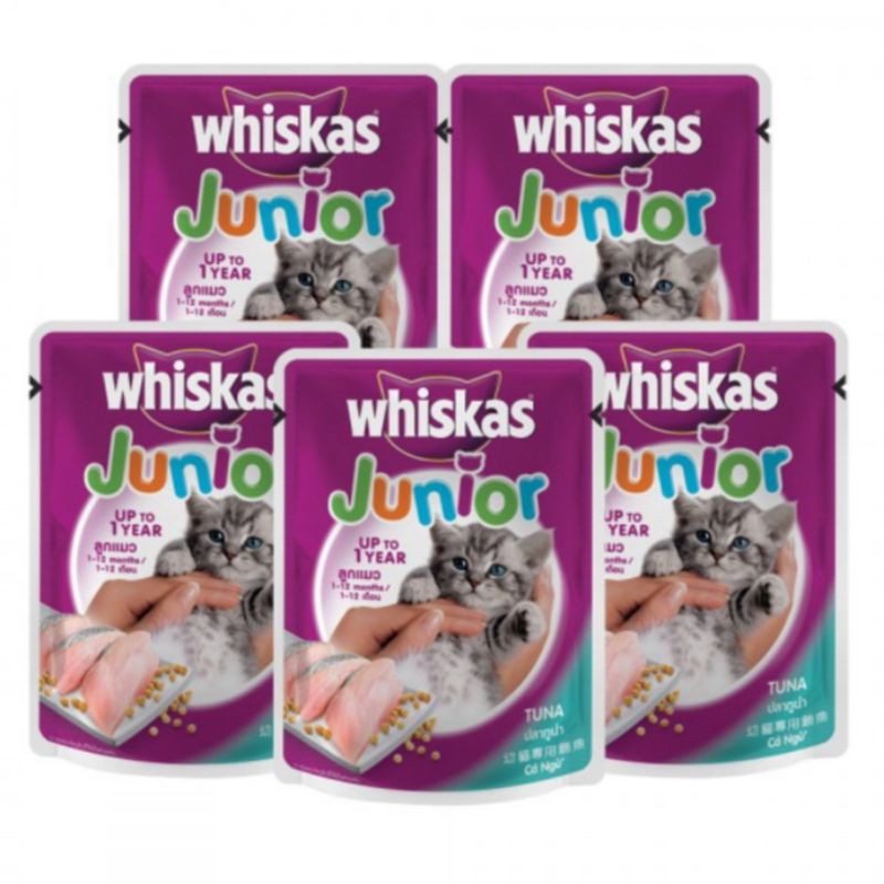 whiskas Pouch Junior Makanan Kucing Basah Whiskas Junior