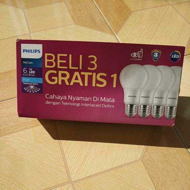 Philips Multipack MyCare LedBulb 6W 6500K Putih FS