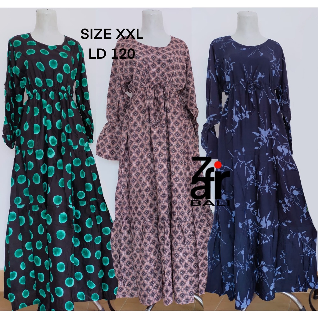 GAMIS SUSUN TALI SERUT RAYON BALI / DRESS PANJANG / HIJAB