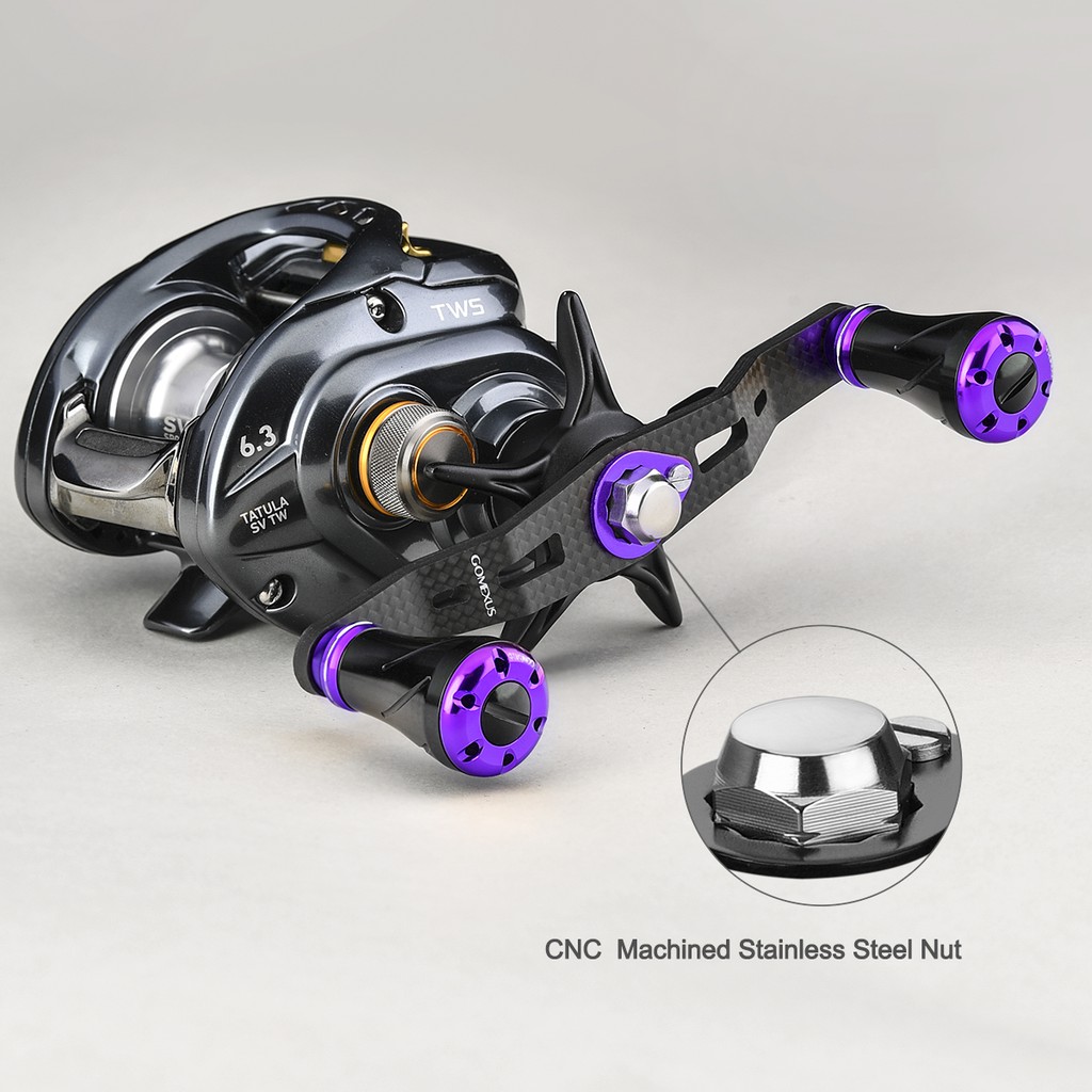 purple fishing reel