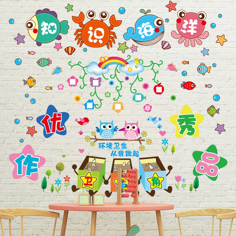 Sekolah Dasar Sekolah Menengah Tk Kelas Budaya Tata Letak Dinding Kartun Stiker Wallpaper Dekorasi Stiker Dinding Perekat Shopee Indonesia