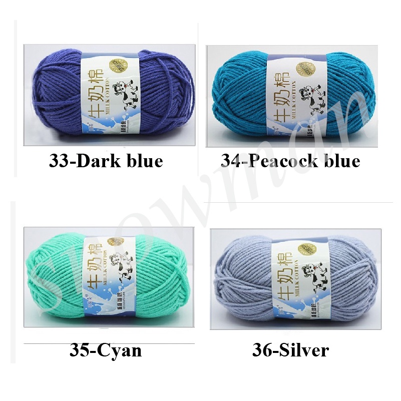 Benang rajut katun impor big ply/milk cotton yarn crochet yarn 5 ply 50 g