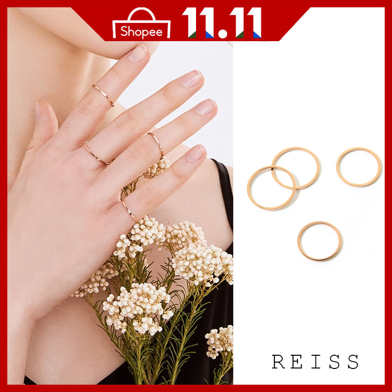 Cincin Pasangan Bahan Titanium Warna Emas Untuk Pasangan