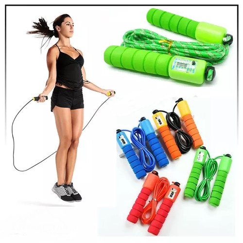 Jump Skipping Rope Soft Handle Counter Tali Skiping Hitung Automatis