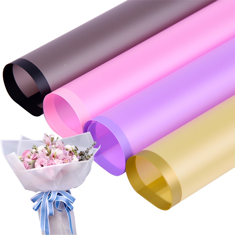 Flower Wrapping Cellophane Paper Gold Line Kertas Bouquet Buket Termurah