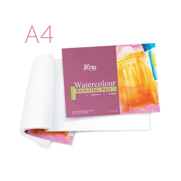 

Sketsagambar- Arto Watercolour Paper Pad A4 (300 Gsm, 12S, 100% Cotton) -Buku-Gambar-Sketsa.