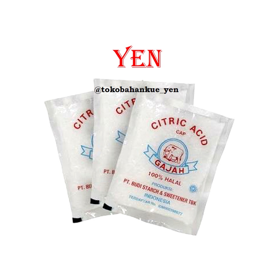 

Cap Gajah Citric Acid / Citrun / Asam Sitrat / 50g