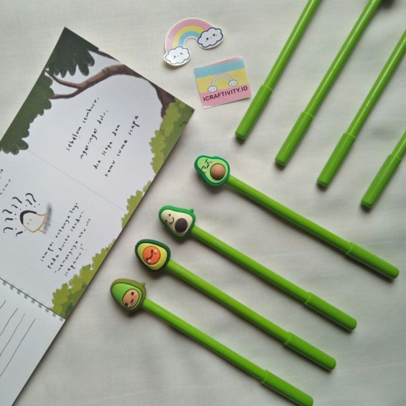 

Pulpen Karakter Avocado Lucu