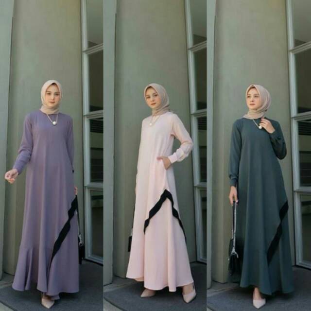 Dress Mayung Senja Dress Bahan Moscrepe Gamis Wanita Terbaru 2023 Kekinian Maxy Dres Wanita Jumbo Pakaian Wanita Baju Muslim Wanita Modern